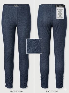 George Girls XL(14-16) Denim Style Jeggings Blue Cinched Ankle
